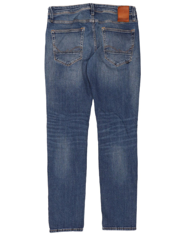 Jack & Jones Masculino GLENN Slim Jeans W32 L32 Azul Algodão