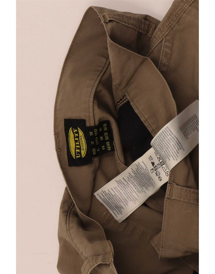 Diadora Mens Cargo Shorts XL W38 Algodão Bege