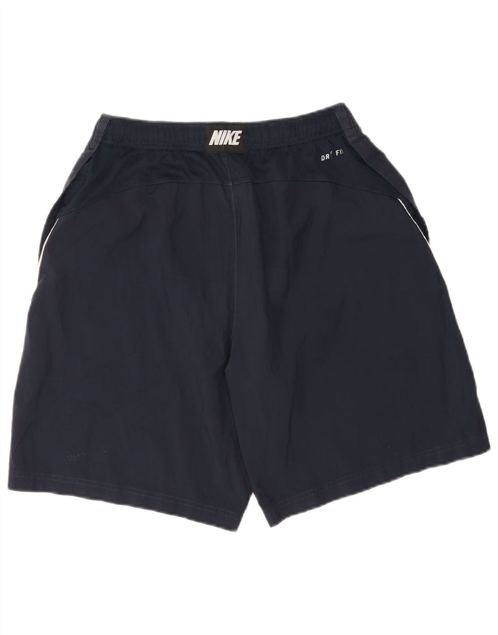 Shorts esportivos masculinos Nike Dri Fit médio azul marinho poliéster