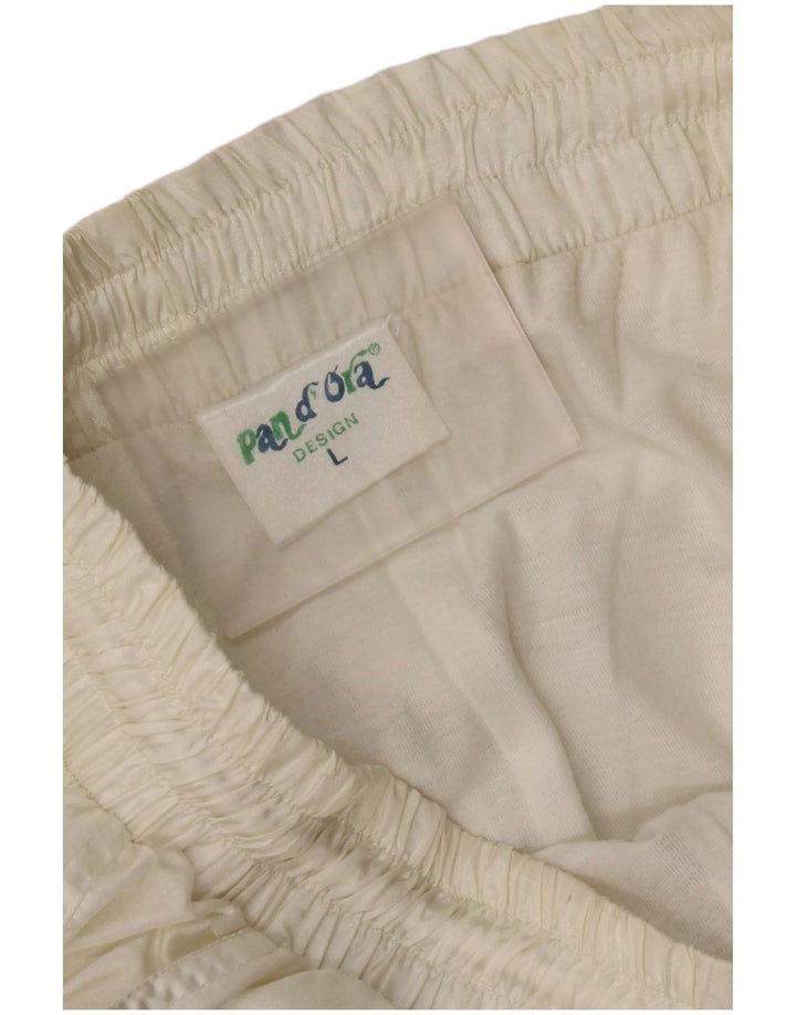 Calça de treino masculina Pandora Joggers grande poliamida colorblock branco