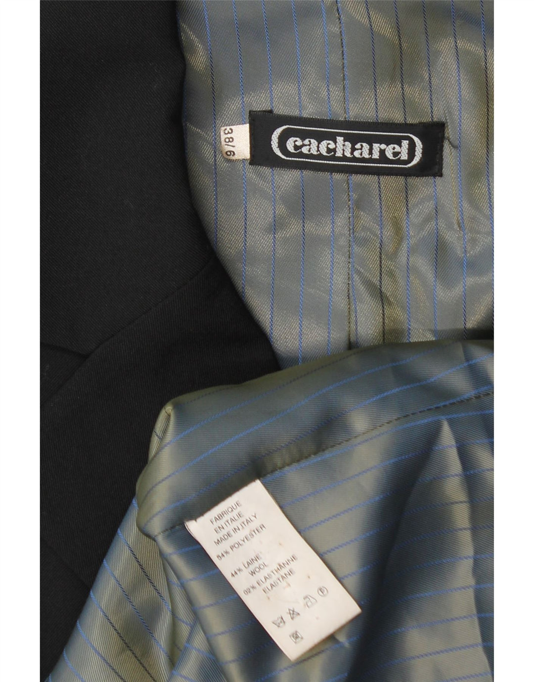 Blazer feminino Cacharel com peito duplo IT 38 XS poliéster preto