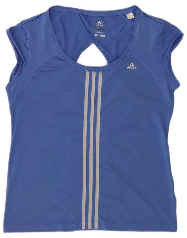 Camiseta Adidas Climacool Feminina Top UK 22 XL Azul Esportes