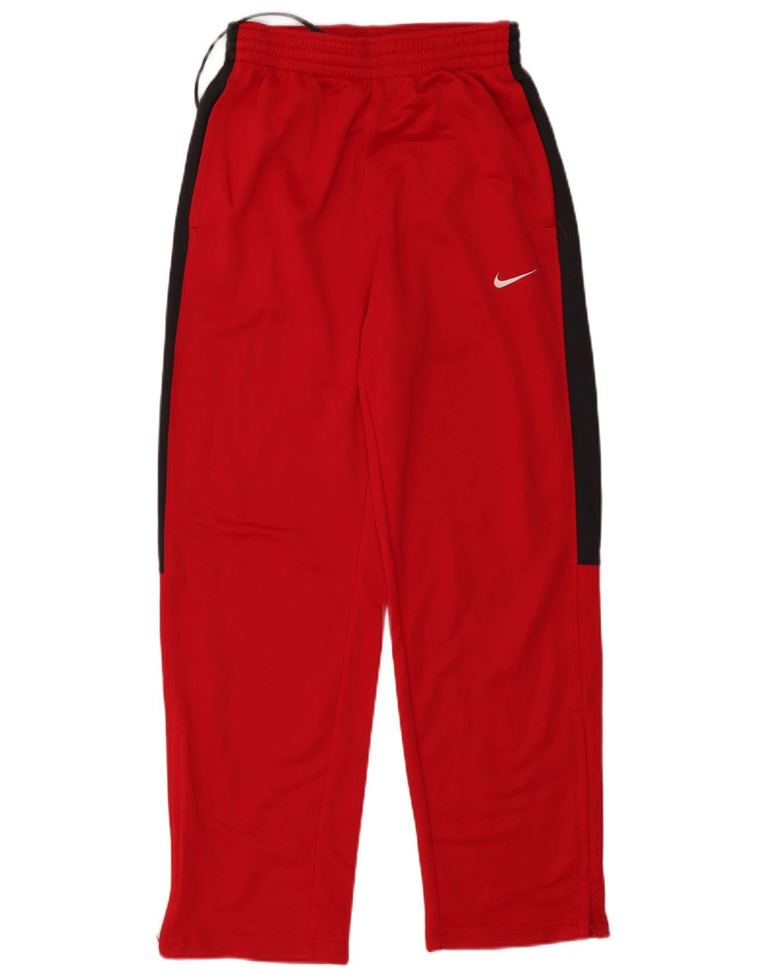 Calça de treino masculina NIKE Dri Fit pequena vermelha colorblock poliéster