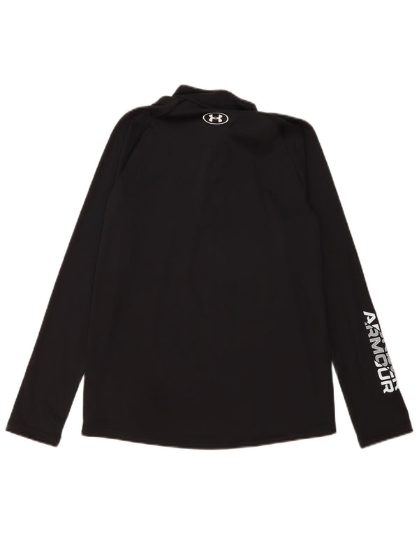 Under Armour Boys Top gráfico com zíper e manga comprida 11-12 anos grande preto