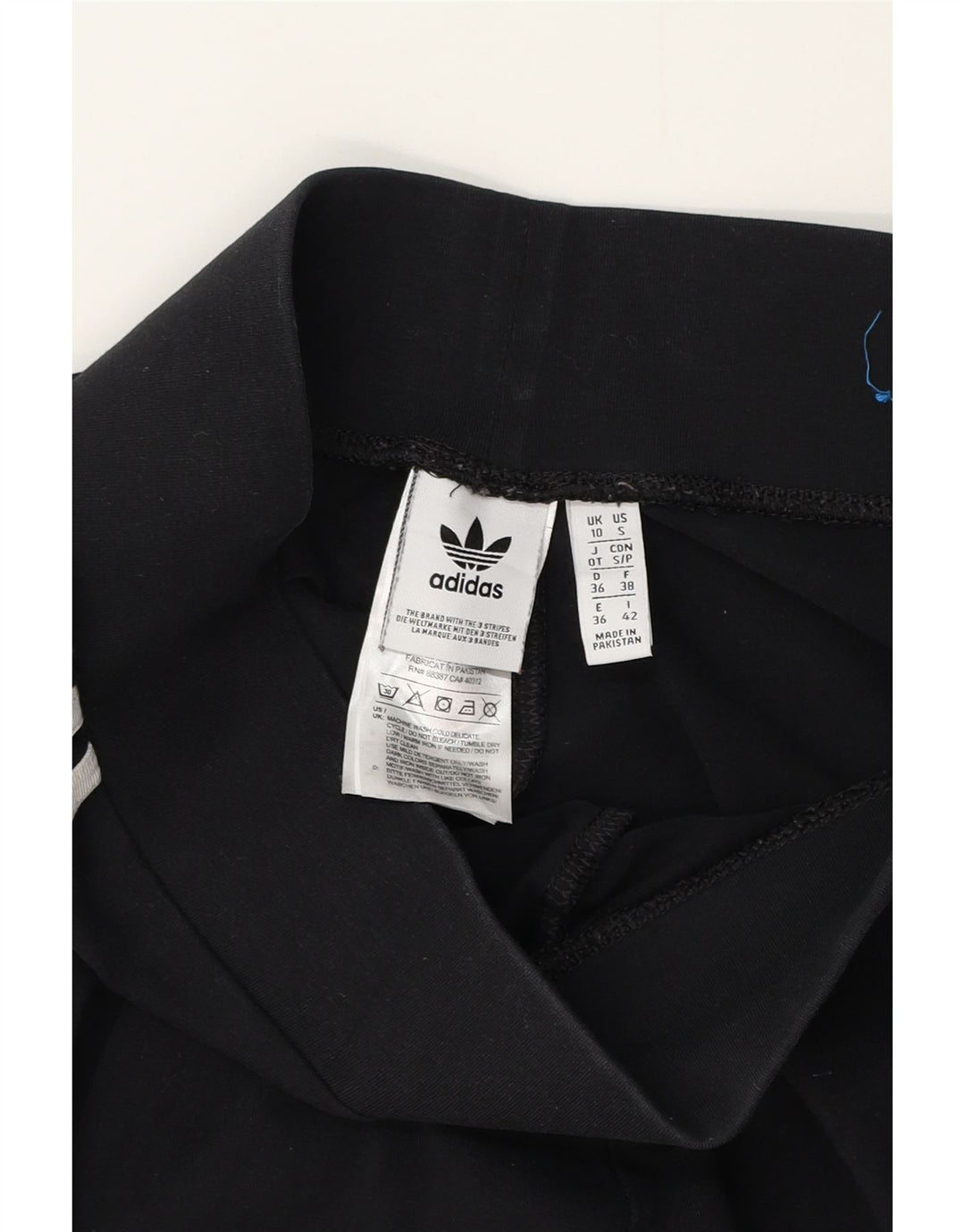 Leggings Adidas Femininas UK 10 Pequenas Algodão Preto