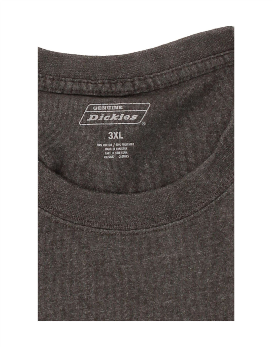 Camiseta masculina DICKIES Top 3XL algodão cinza