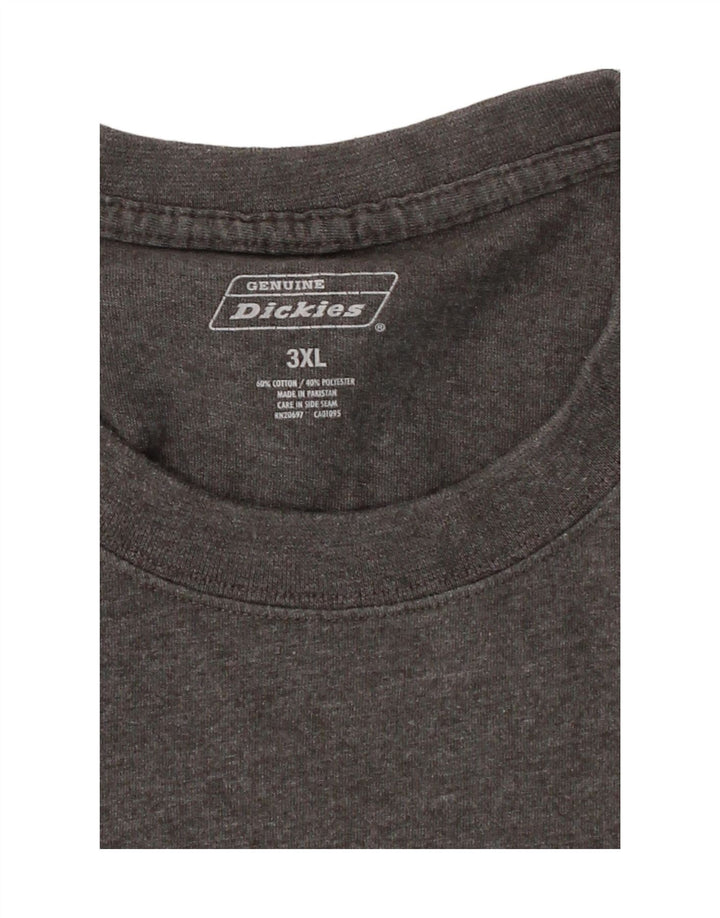 Camiseta masculina DICKIES Top 3XL algodão cinza