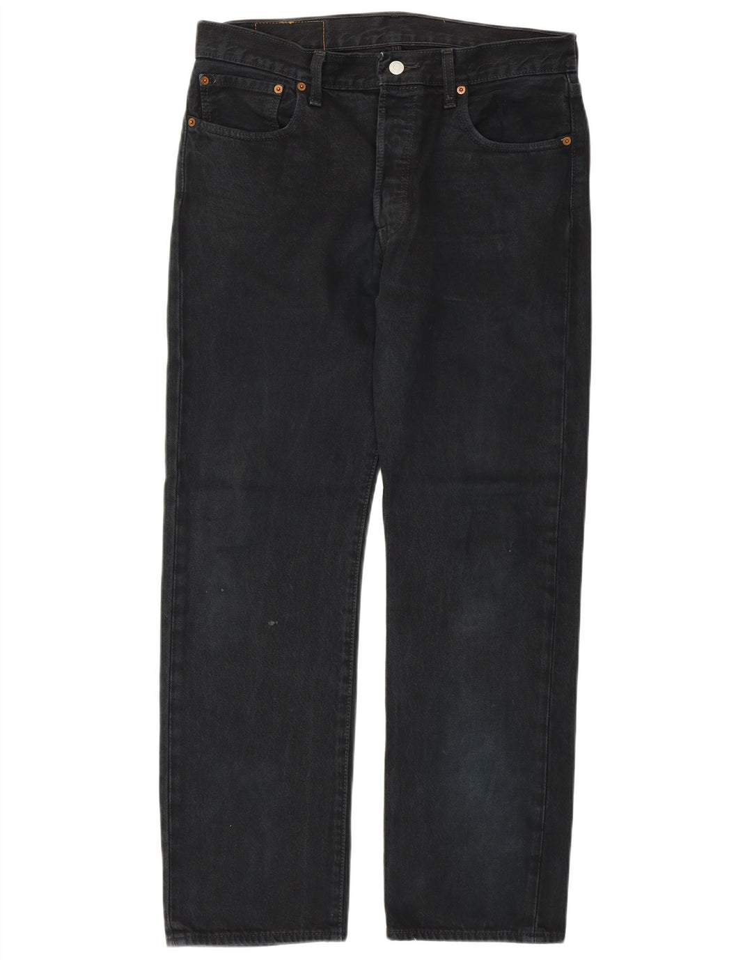 Jeans Levis 501 Straight Masculino W33 L30 Algodão Preto