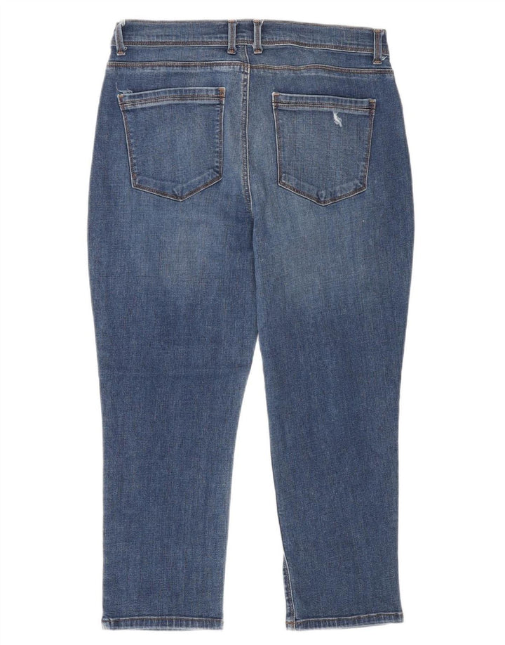 Lee Womens Capri Jeans US 10 Grande W30 L23 Azul Algodão
