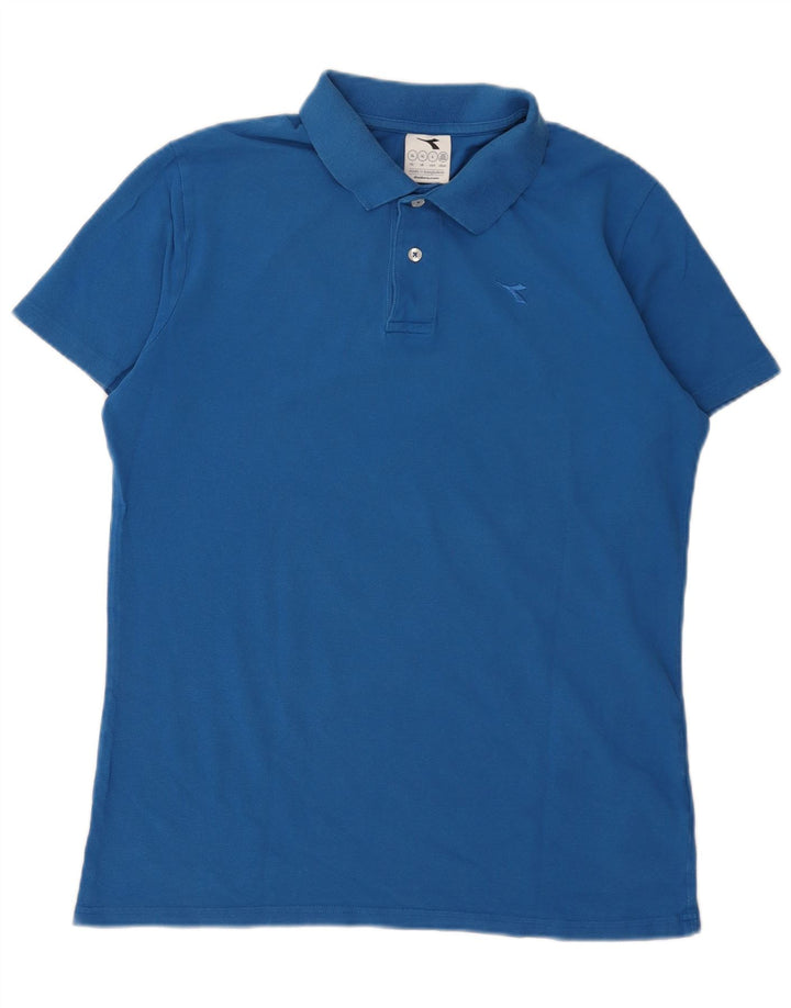 Camisa polo masculina Diadora XL azul algodão