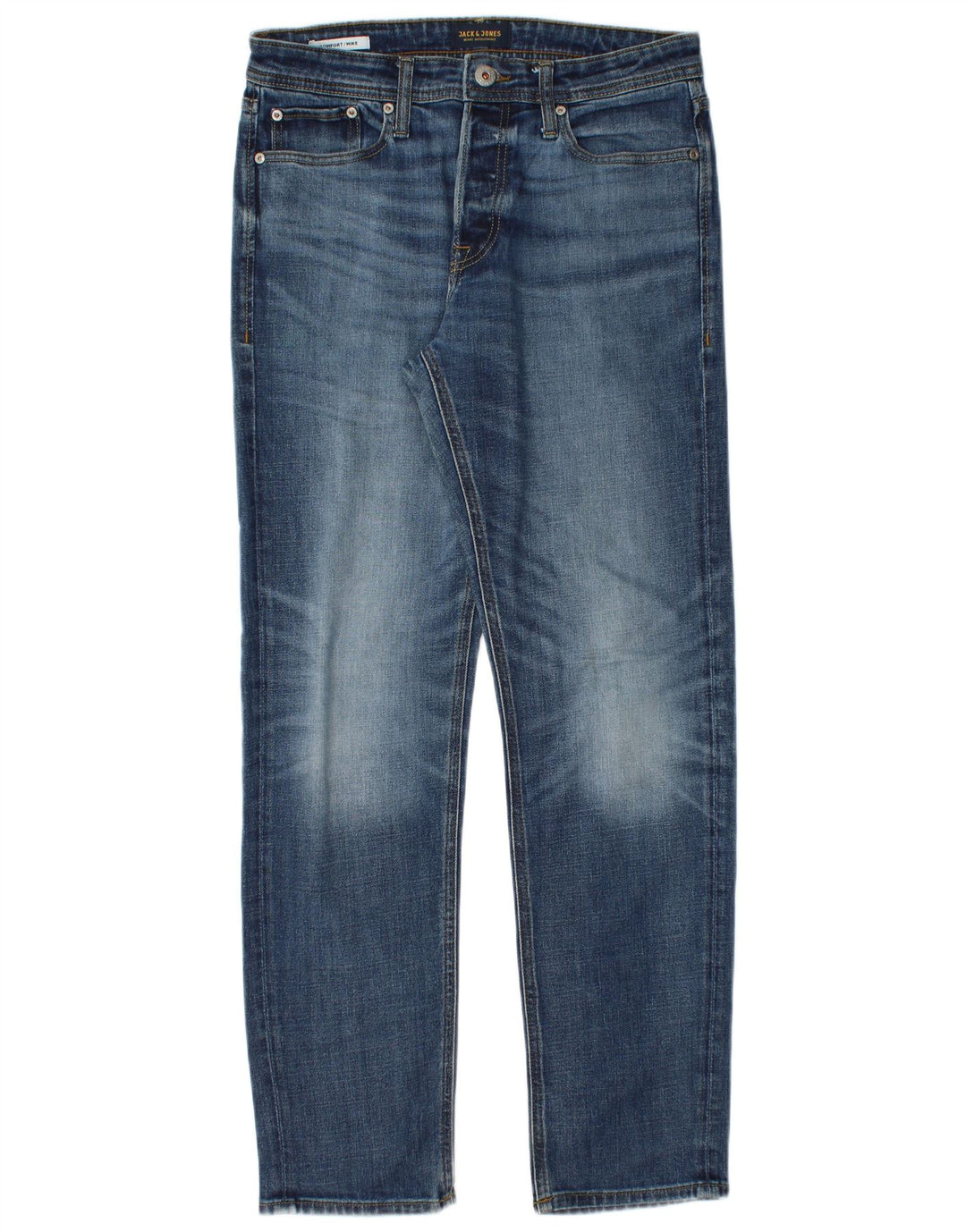 Jack & Jones Masculino Mike Slim Jeans W30 L32 Azul Algodão