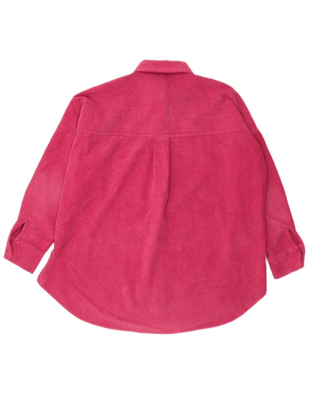 Camisa de flanela oversized feminina Zara Reino Unido 6 XS poliéster rosa