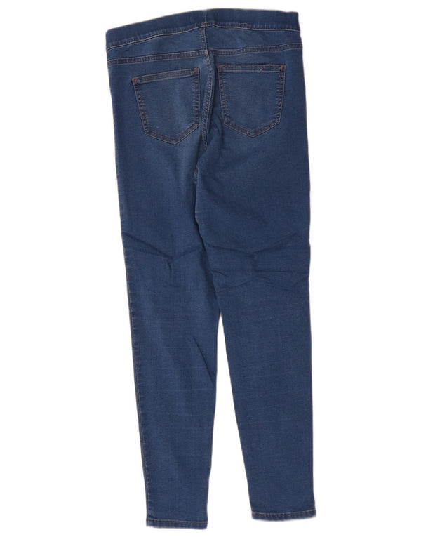 Calça jeans feminina Marks & Spencer UK 10 pequena W28 L27 azul algodão