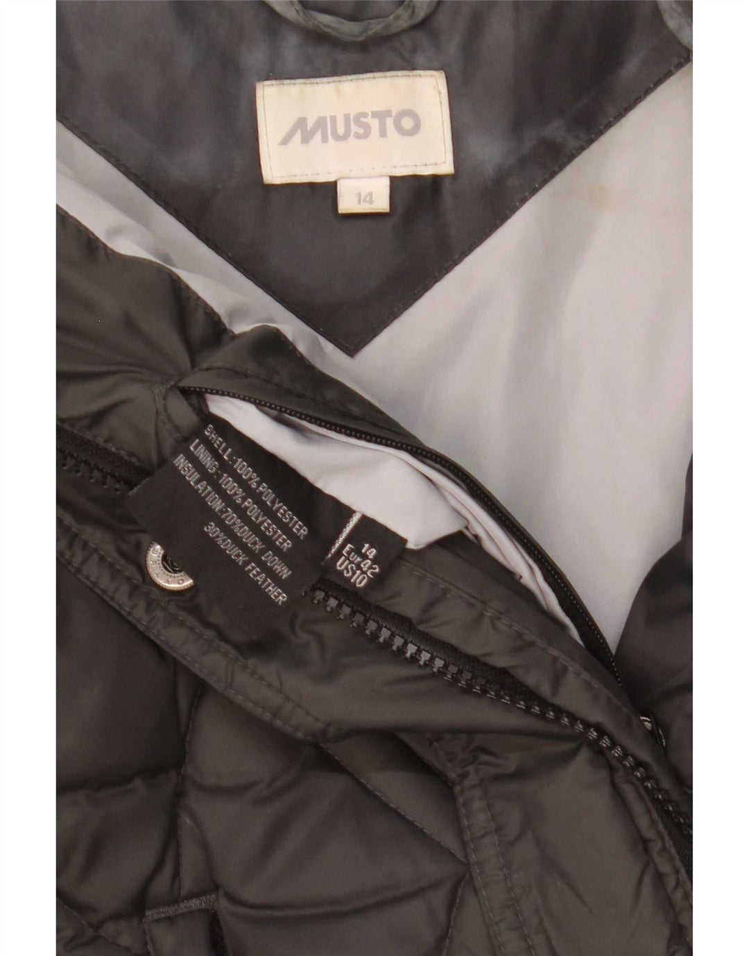 Colete acolchoado feminino Musto UK 14 grande poliéster preto