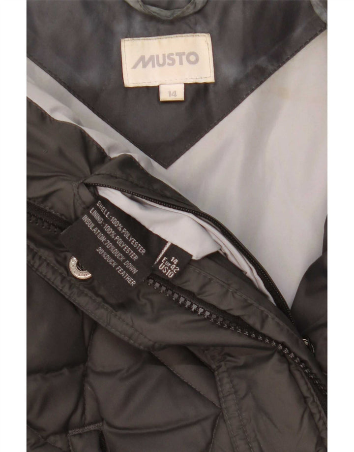 Colete acolchoado feminino Musto UK 14 grande poliéster preto