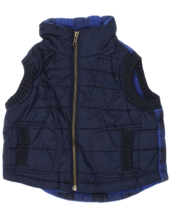 Calvin Klein Jeans Meninos Colete acolchoado 18-24 meses Azul marinho Nylon