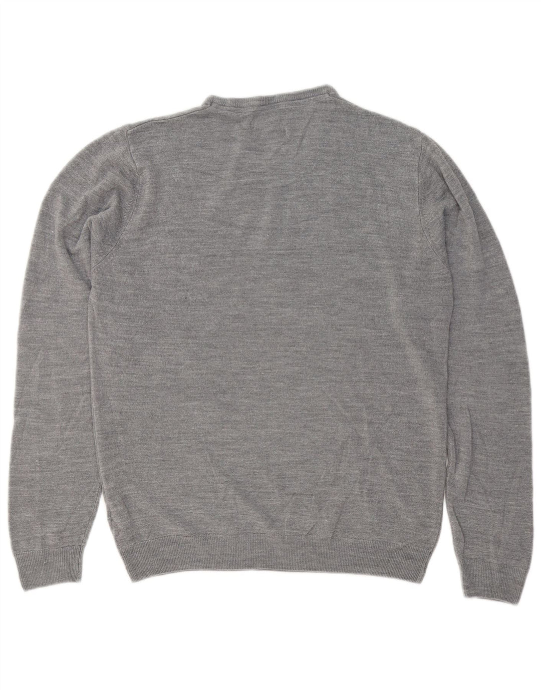 Suéter masculino Marks & Spencer com ajuste regular e gola redonda, grande cinza