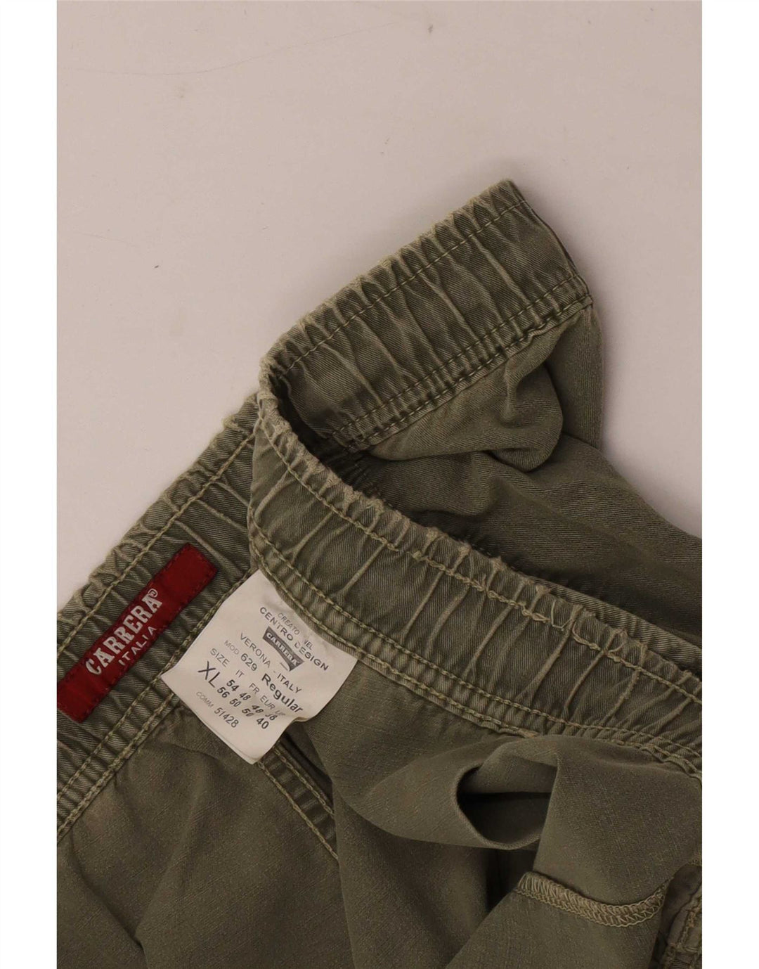 Carrera Masculino Regular Chino Shorts XL W38 Algodão Cáqui