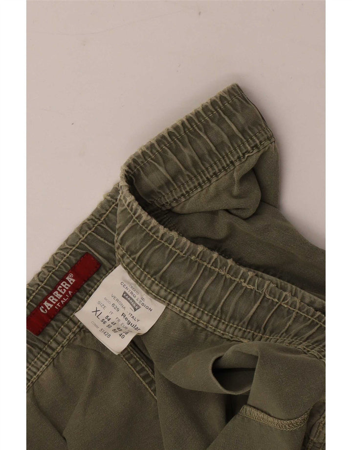 Carrera Masculino Regular Chino Shorts XL W38 Algodão Cáqui