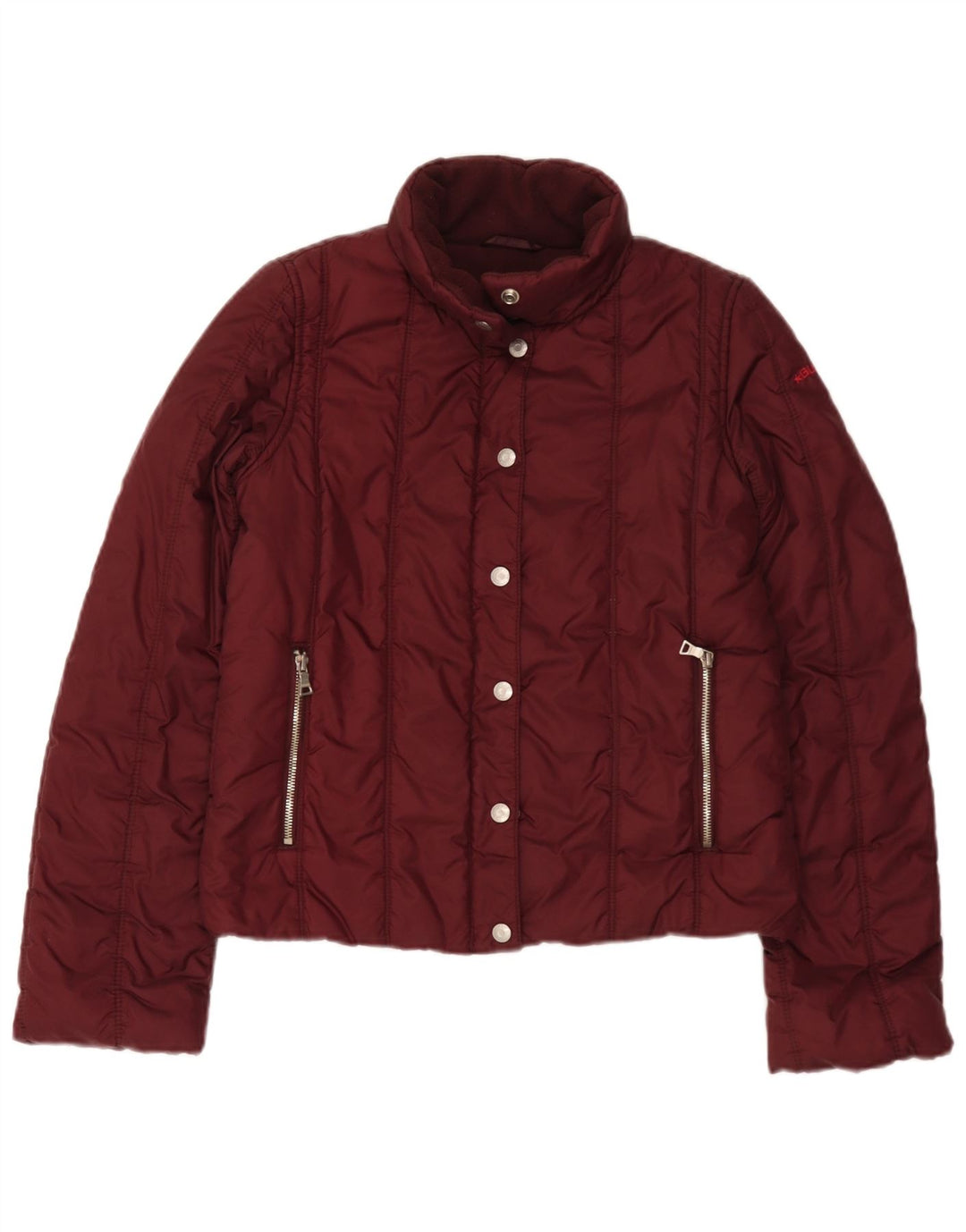 Jaqueta acolchoada feminina Guess UK 10 pequena Borgonha Nylon