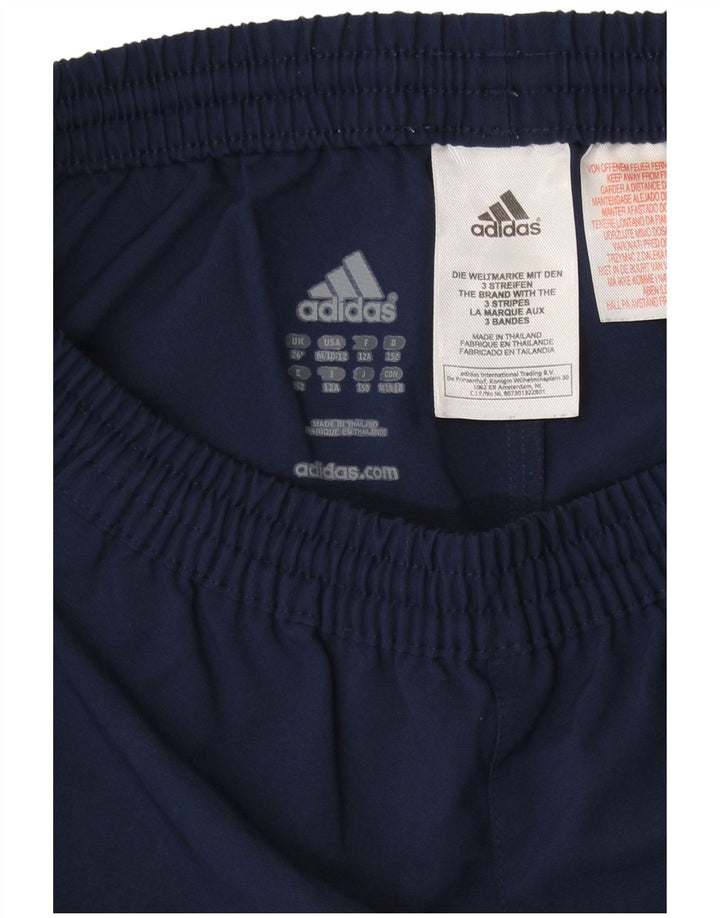 Shorts esportivos Adidas meninos 11-12 anos azul marinho poliéster