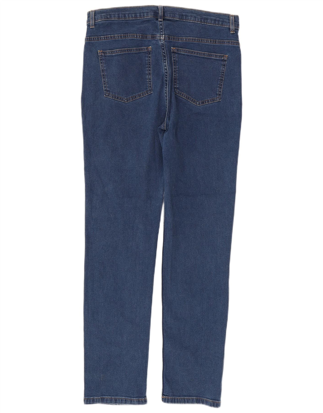 Jeans retos femininos Marks & Spencer Reino Unido 12 médio W32 L30 algodão azul