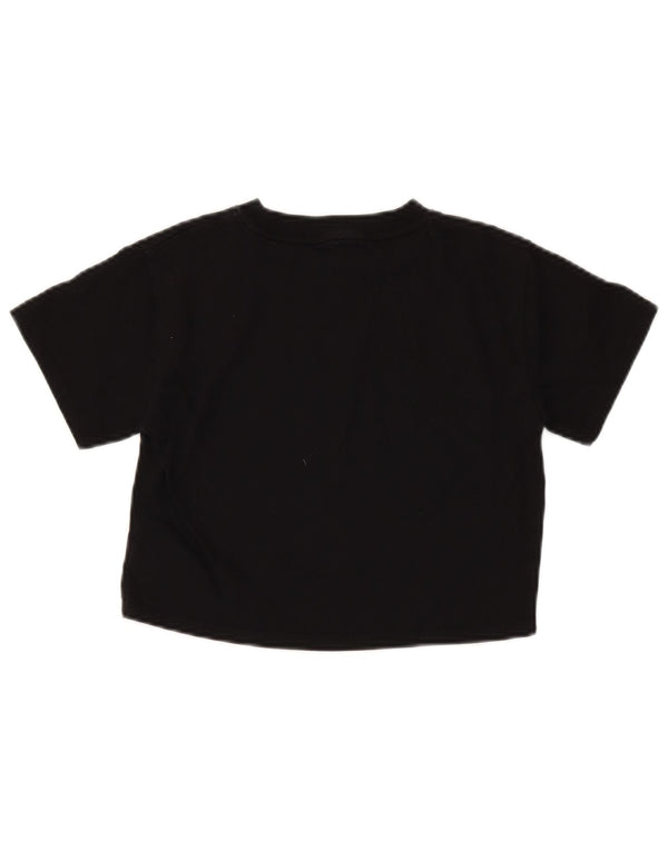 Camiseta Reebok Menina Crop Top 10-11 Anos Algodão Preto