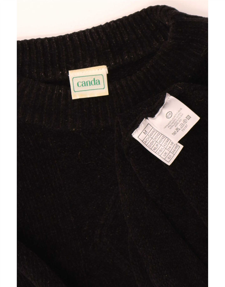 Suéter feminino Canda com gola tartaruga grande tamanho Reino Unido 14/16 médio preto