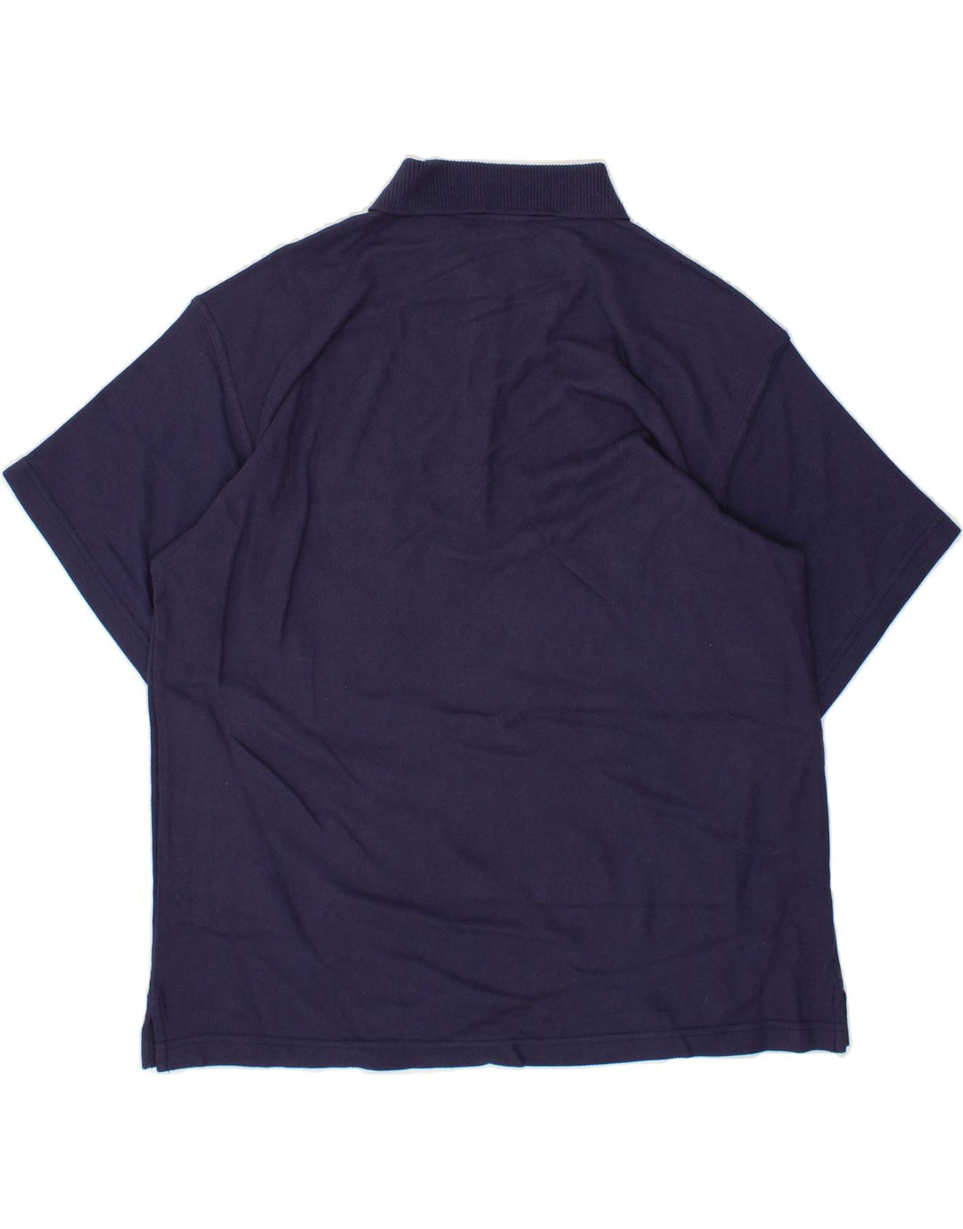 VINTAGE Mens Polo Shirt Medium Navy Blue Cotton Vintage Vintage and Second-Hand Vintage from Messina Hembry 