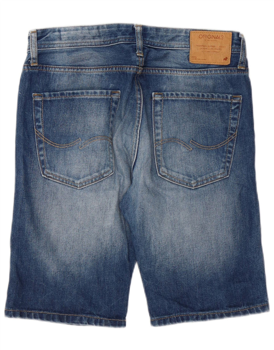 Shorts jeans masculino Jack & Jones Regular Fit pequeno W29 algodão azul
