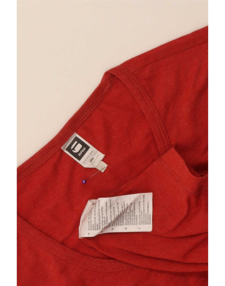 Camiseta masculina G-Star Top médio algodão vermelho