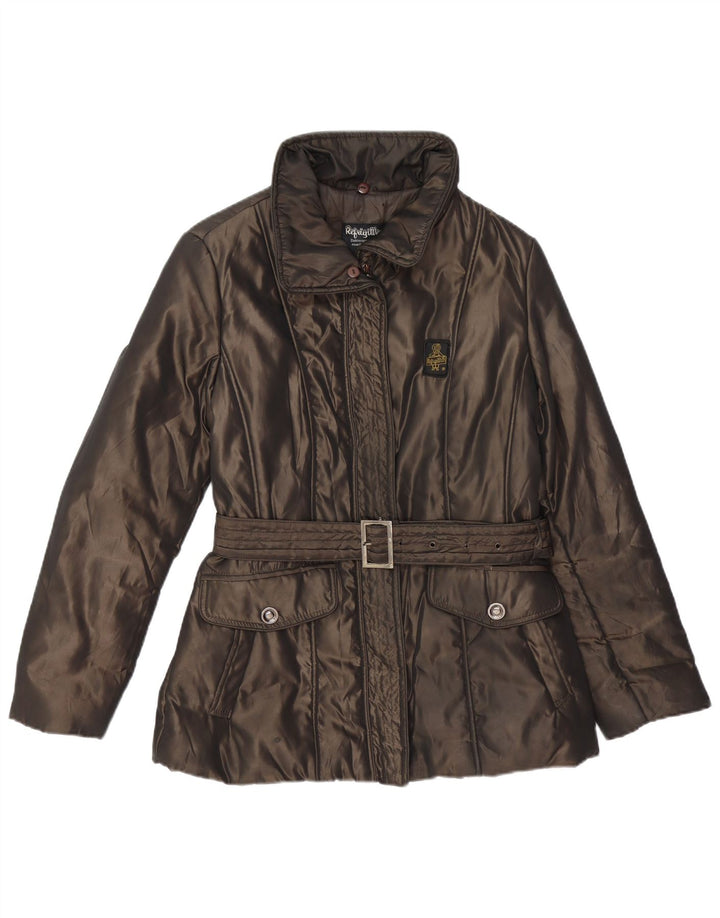 Jaqueta feminina REFRIGIWEAR Cruz acolchoada UK 14 marrom médio