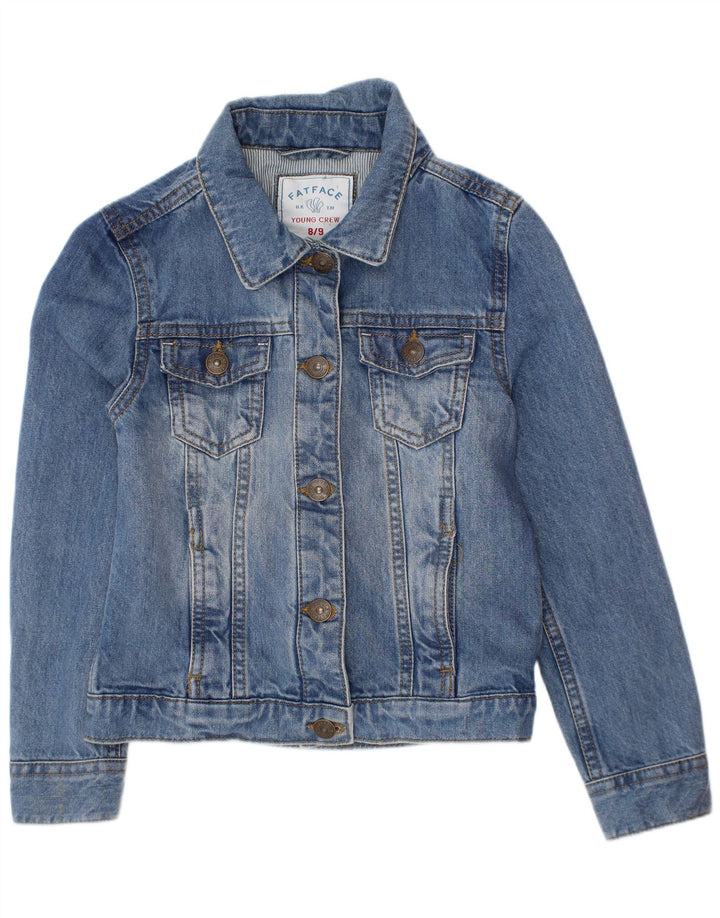 Jaqueta jeans feminina Fat Face 8-9 anos algodão azul