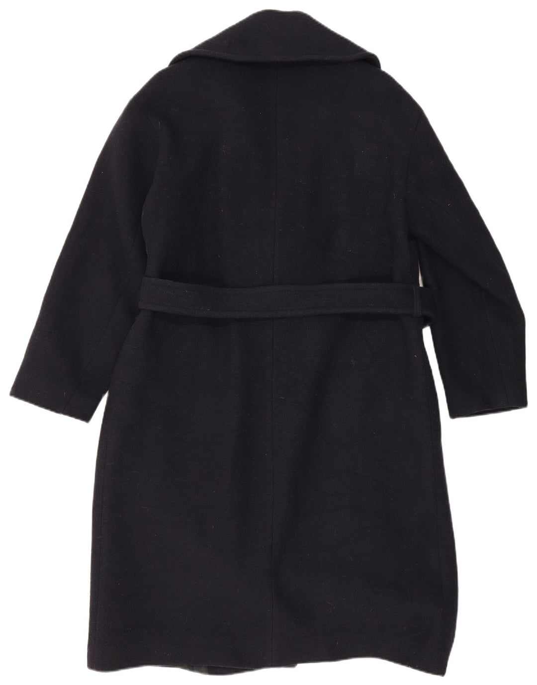 Casaco feminino Zara com peito duplo UK 6 XS azul marinho lã