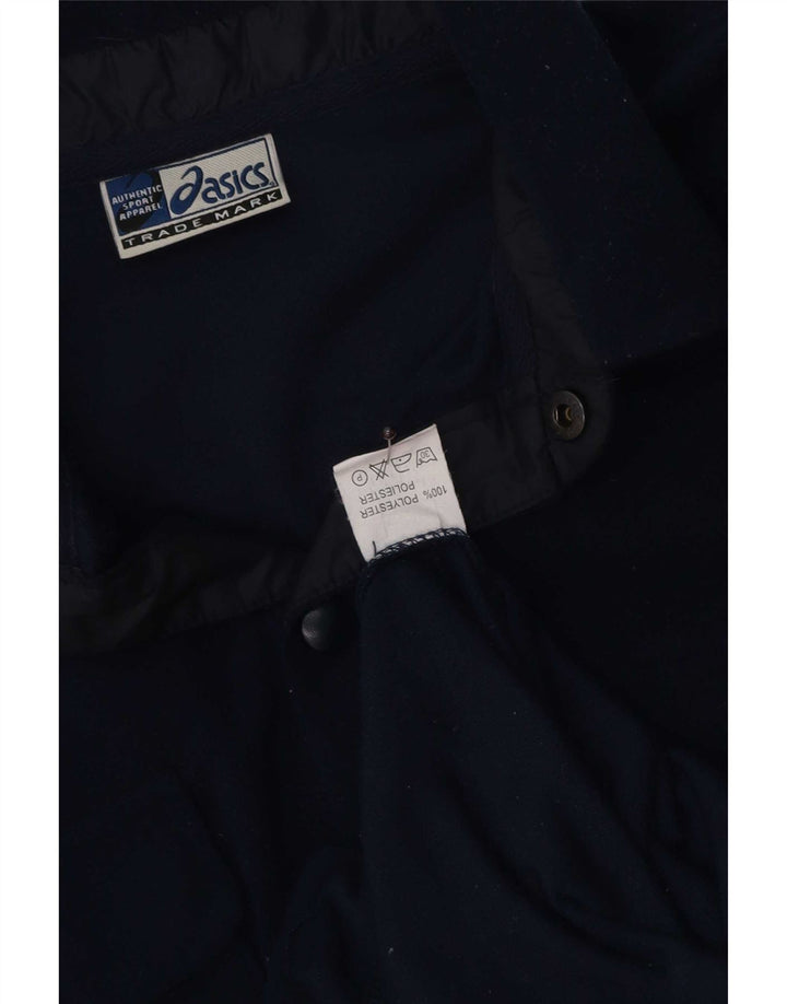 Camisa masculina Asics Lumberjack Fleece grande poliéster azul marinho