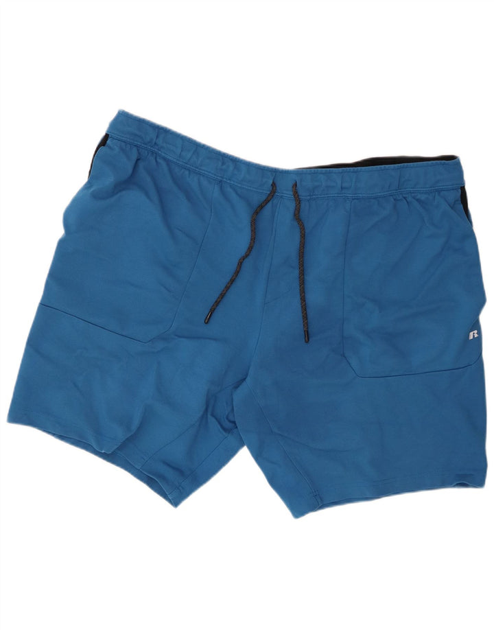 Shorts esportivos masculinos Russell Athletic 3XL azul rayon