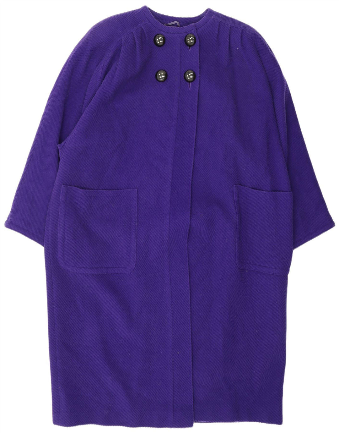 Sobretudo feminino Miss V VALENTINO UK 20 2XL roxo lã clássico