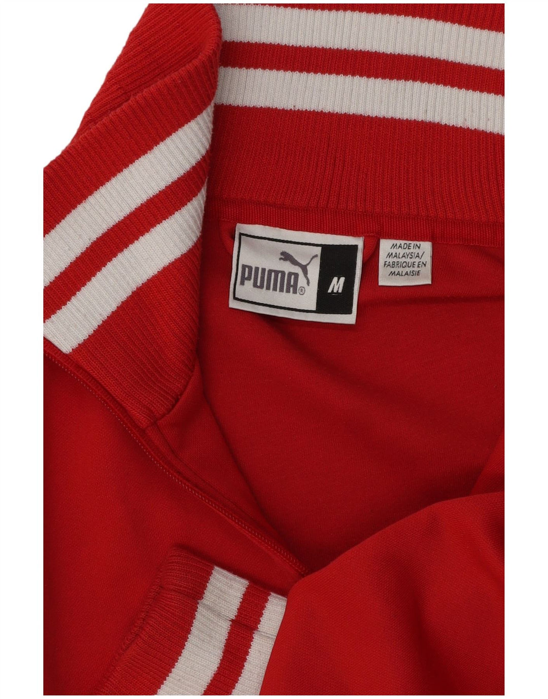 Puma Womens Tracksuit Top Jacket UK 14 Medium Red Colourblock Poliéster