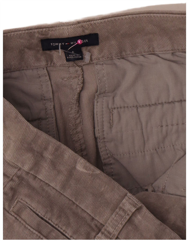 Calça feminina Tommy Hilfiger Bootcut veludo cotelê US 6 médio W32 L31 cinza
