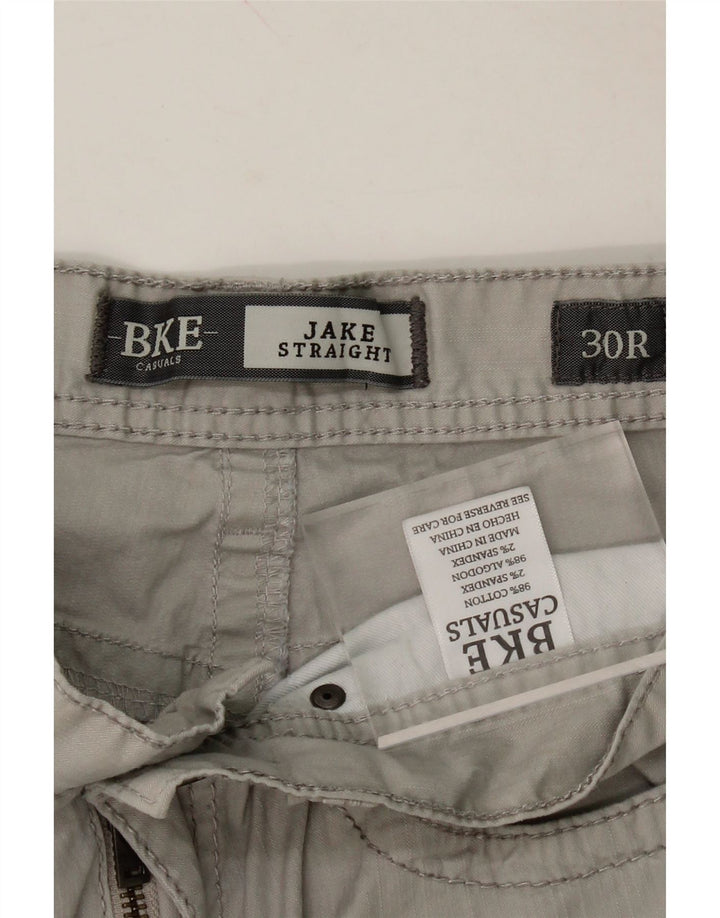 BKE Mens Jake Straight Casual Trousers W30 L32 Grey Cotton Vintage BKE and Second-Hand BKE from Messina Hembry 