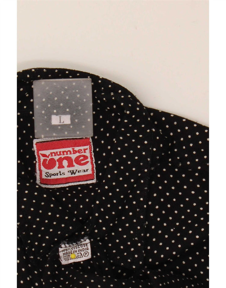 Camisa masculina número 1 grande viscose manchada preta