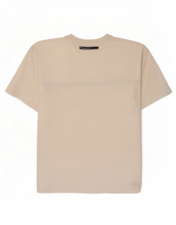 Reebok Mens Graphic T-Shirt Top Grande Algodão Branco