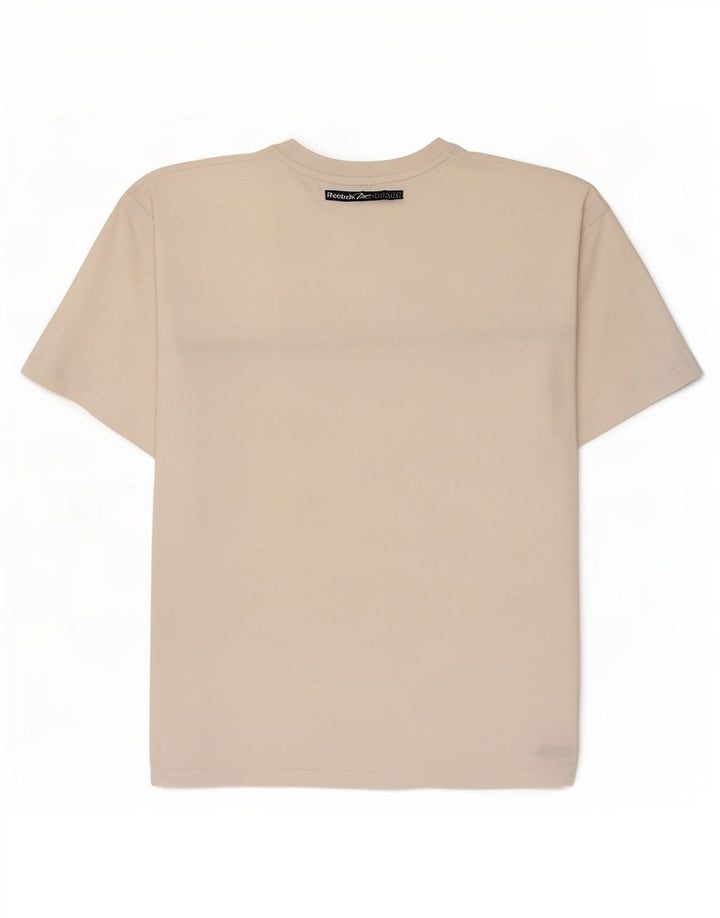 Reebok Mens Graphic T-Shirt Top Grande Algodão Branco