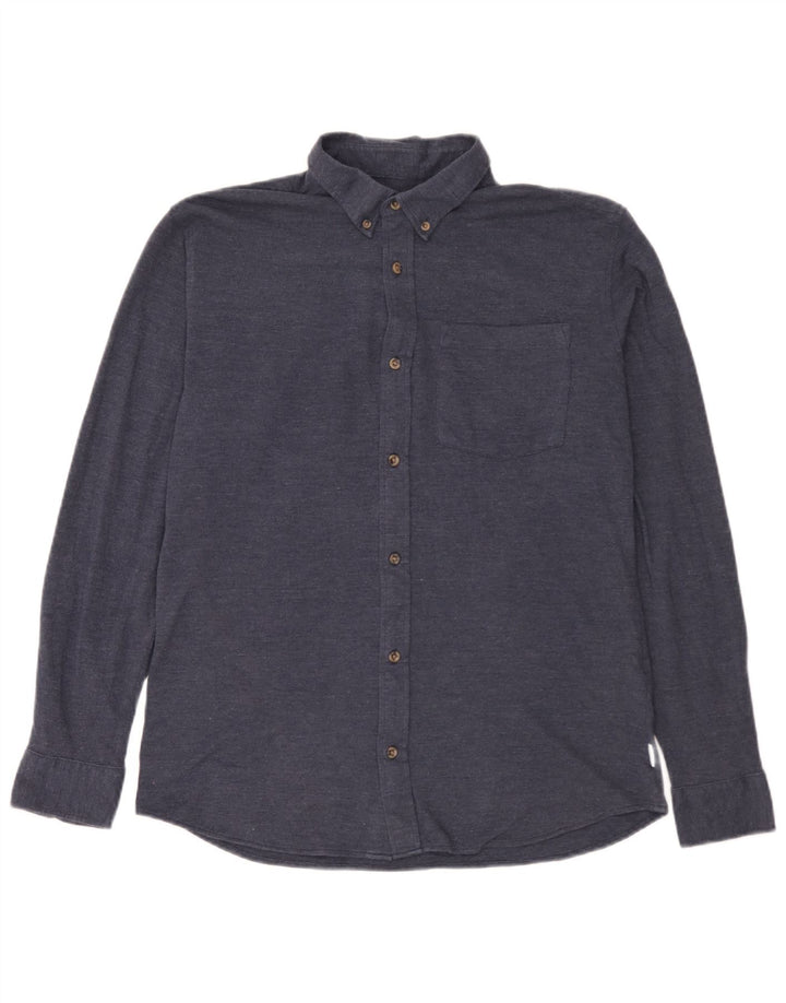Camisa masculina Jack & Jones grande algodão azul marinho