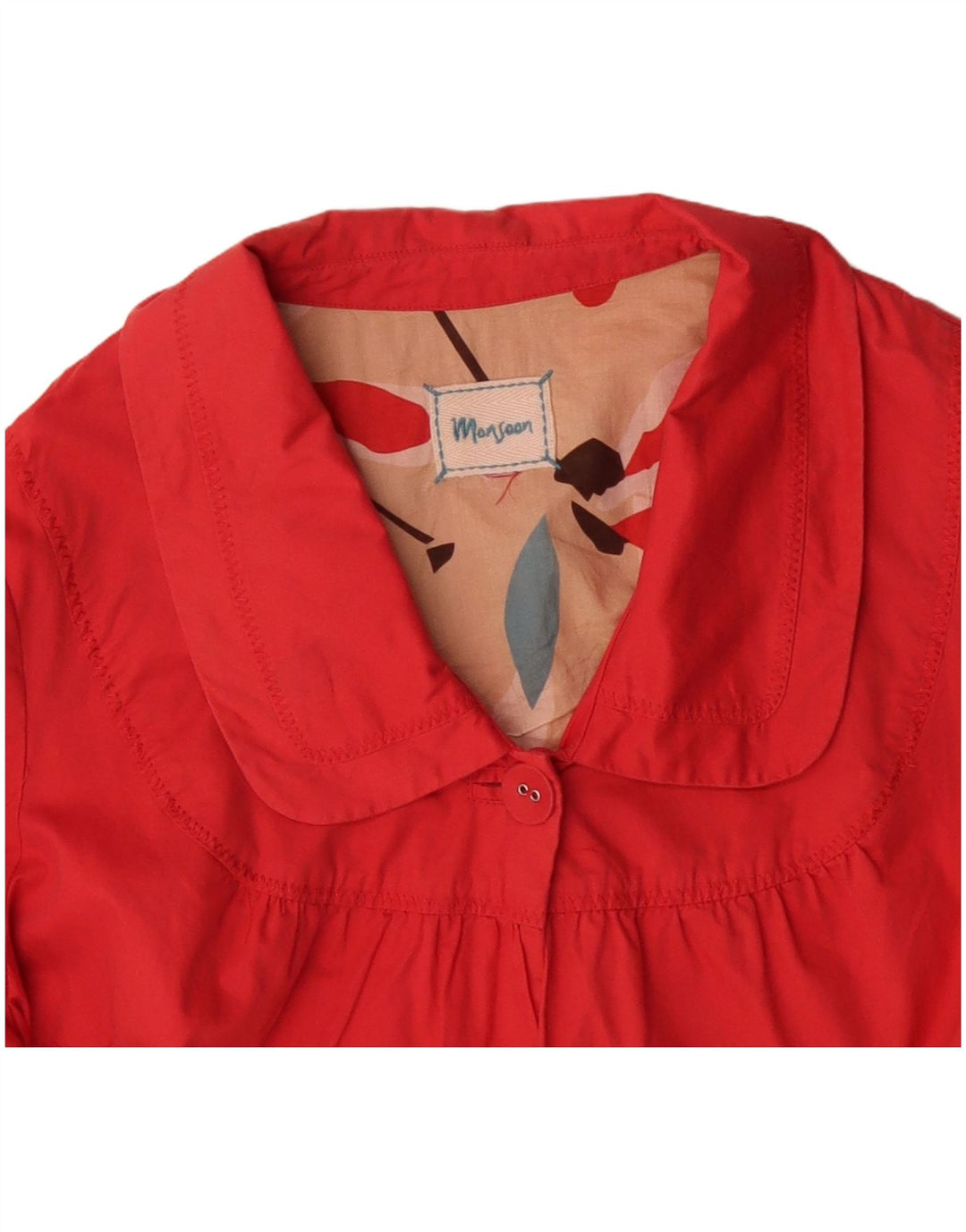 Jaqueta bomber feminina Monsoon UK 14 algodão vermelho médio