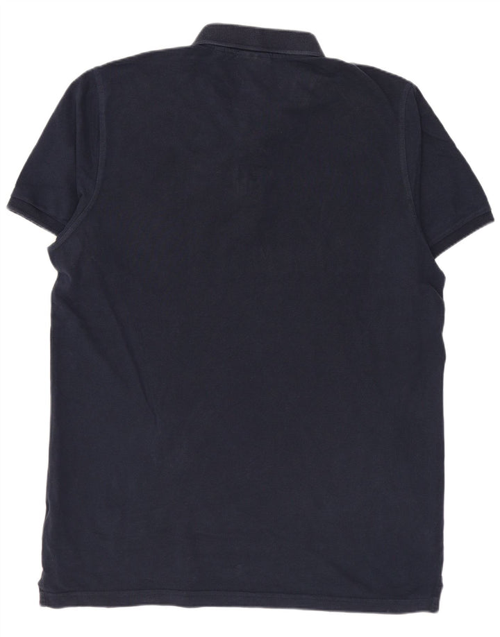 Camisa polo masculina GANT Regular Fit grande algodão azul marinho