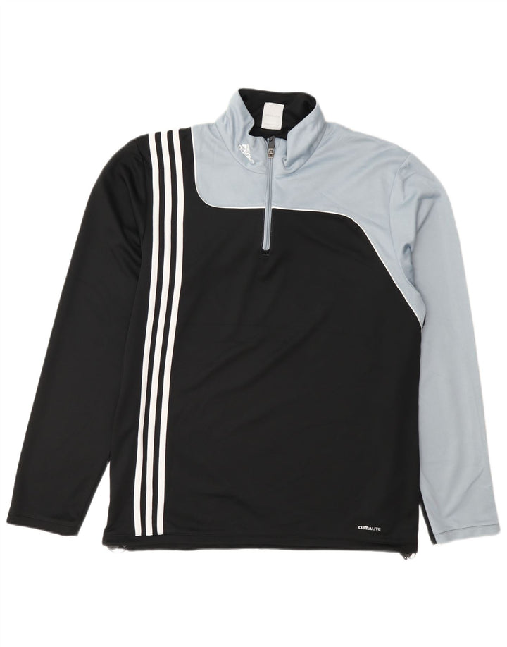 Adidas Mens Climalite Pullover Treino Top Reino Unido 42/44 Grande Preto