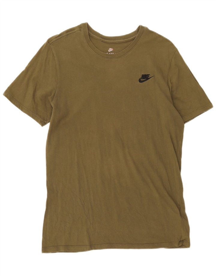 Camiseta masculina Nike Athletic Cut Top médio cáqui algodão