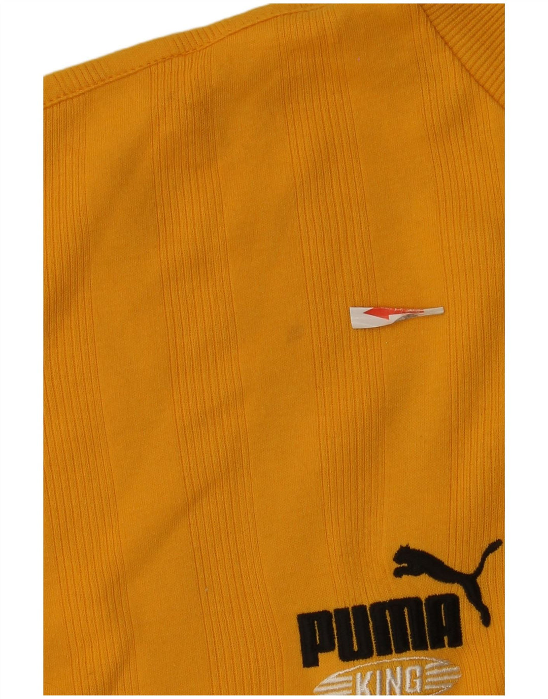 Puma Mens Top Manga Longa XL Amarelo Listrado Algodão
