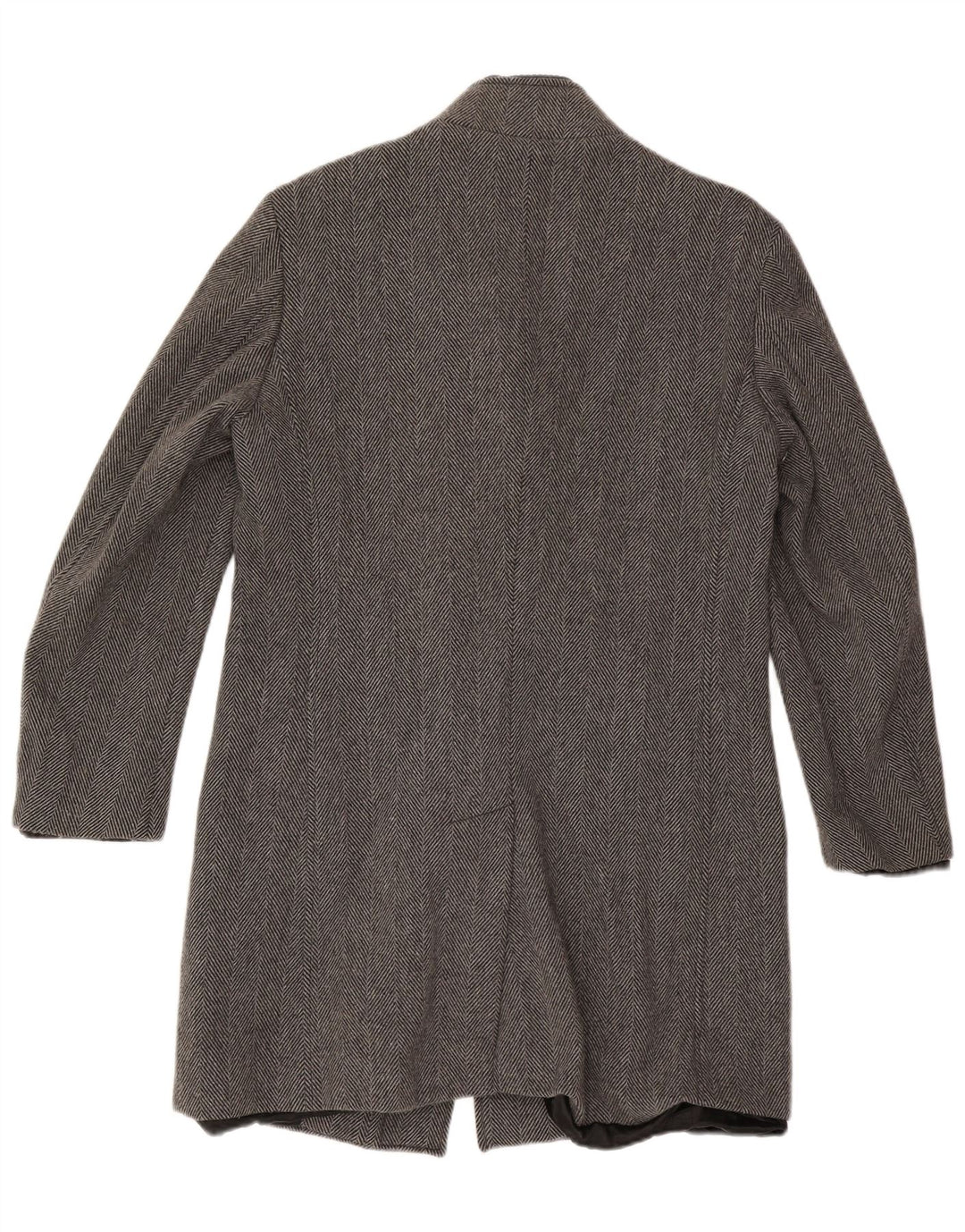 Sobretudo masculino Zara UK 40 grande espinha de peixe cinza